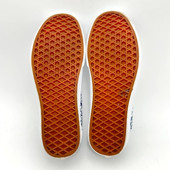 Vans Old Skool Blue White Off The Wall Logo Suede Sneakers Women's 8.5 Mens 7.0 - Picture 13 of 16